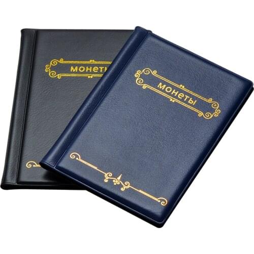 120 Coins Coins Collection Money Album Book Commemorative Currency Russian Cover Mini Penny Pockets Collecting Coin Holders