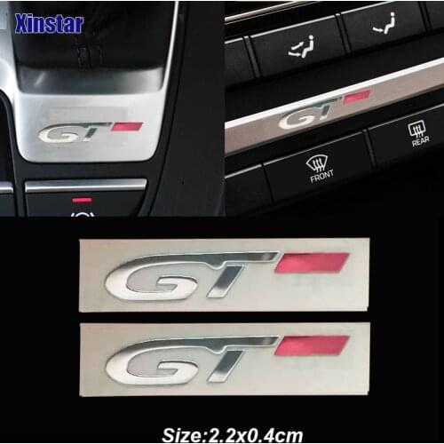 5pcs 10pcs GT Stainless Steel Car Sticker For Peugeot 106 107 108 206 207 208 2008 3008 306 308 307 508 407