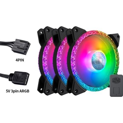 CoolerMaster MASTERFAN MF120 PRISMATIC 3-in-1 Cooling Fan silent computer case cooling fan Radiant Addressable RGB 12cm Desktop