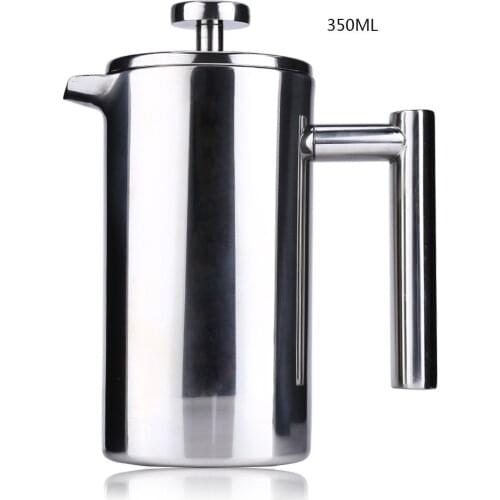 350ML Espresso Coffee Maker Pot Practical Stainless Steel Cafetiere Double Wall Insulated Tea Coffee Maker With Filter For Home
