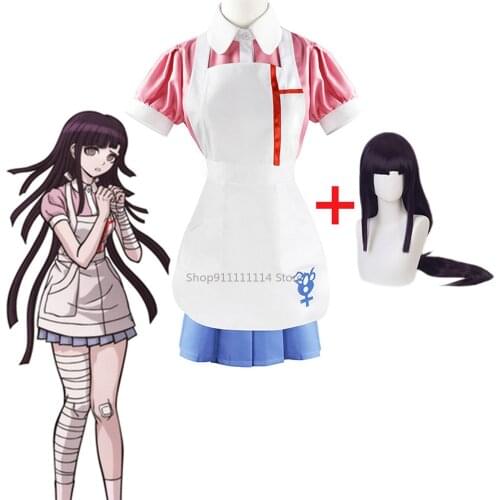 Danganronpa Mikan Tsumiki Cosplay Ultimate Nurse Funny Costume Cafe Maid Uniform For Women Halloween Carnival Party Costume