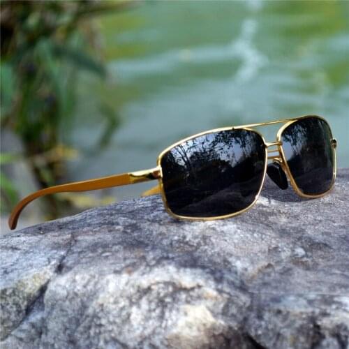 MINCL/ 2019 NEW fashion men square sunglasses brand design classic double bridge polarized driving sunglasses with box NX