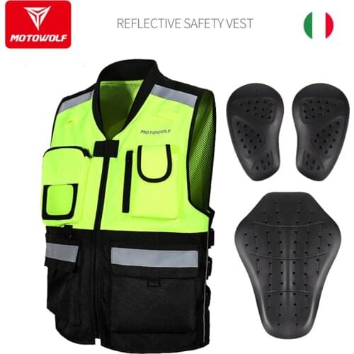 MOTOWOLF Universal Motorcycle team printed vest Riding reflective safety anti-fall protective vest Protective gear equipment
