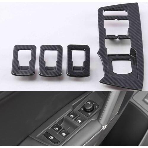 Window Lift Switch Panel Trim Coverr For Volkswagen VW Tiguan MK2 2017 2018 2019 2020 Accssories Interior Mouldings Styling