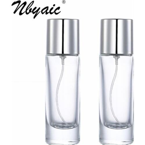 Nbyaic 50pcs Perfume bottling 20mlcylindrical glass bottle 30mlspray bottle 50ml large capacity perfume replacement empty bottle