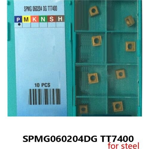 Original SPMG060204DG TT7400 Carbide Inserts for U Drill SPMG060204 DG SPMG 060204 processing Steel Lathe Cutter Turning Tools