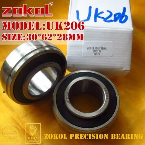 ZOKOL bearing UK206 Taper hole 190506 Pillow Block Ball Bearing 30*62*28mm