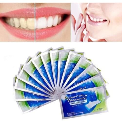 1/3 PAIR Teeth Whitening Strips Stain Removal White Gel Oral Hygiene Care Remove Tooth Tartar White Strips Oral Hygiene