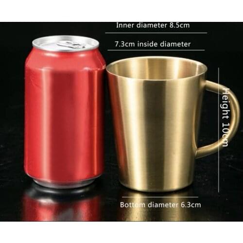 Portable Coffee Wine Cup Stainless Steel Coffee Cup Beer Mug Outdoor Camping Travel Mug Cup Set With Handle Kitchen Bar