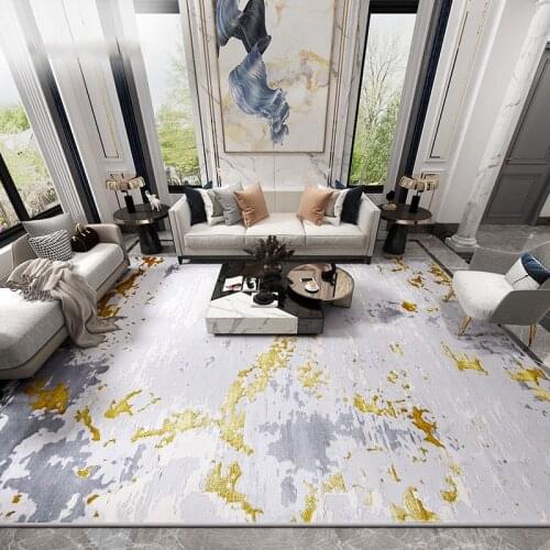 Post-modern Abstract Living Room Carpet Nordic Style Big Size High Density Thick Bedside Study Coffee Rug Bedroom For Area Table