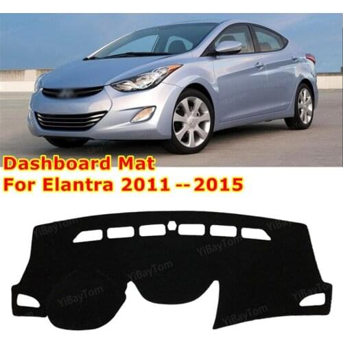 For Hyundai Elantra 2011-2015 MD UD Anti-Slip Mat Sunshade Dashmat Protect Carpet Dashboard Cover Pad Accessories