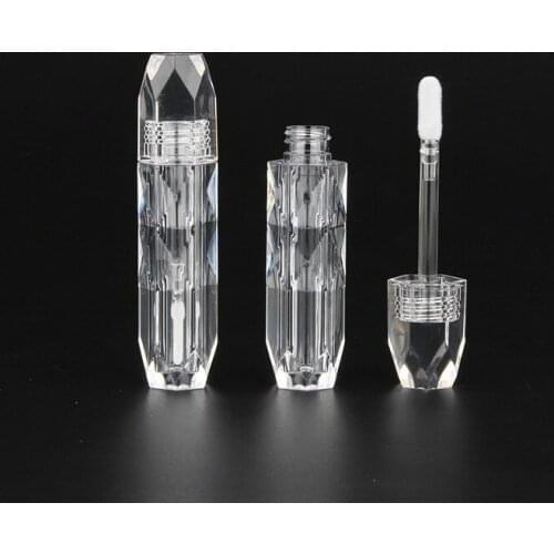 Clear PETG Lip Gloss Tube 2ML Empty Packaging DIY Plastic Diamond Lip Gloss Bottle Cosmetic Lipgloss Container 25 pieces