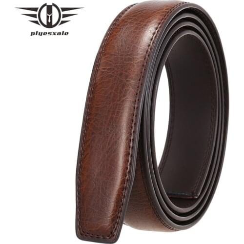 Luxury 3.1cm Width High Quality Cowhide Leather Belt For Men Fashion Black Red Brown Mens Automatic Belt Without Buckle B743