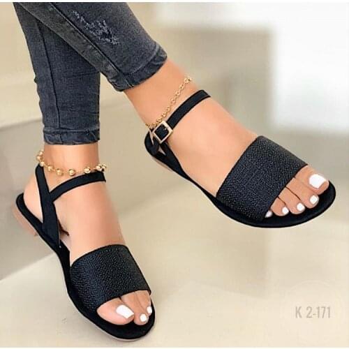 Summer Womens Shoes Flat Sandals Ladies Fashion Rome Flat Open-toed Sandals Casual Shoes Women Beach Flat Shoes Large Size 43