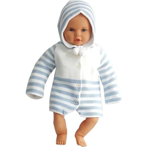 Blue Striped Knitwear Baby Cardigan Knitwear Blue Baby Cardigan Autumn Winter New Children Clothing Baby Knit Sweater Cardigan