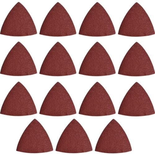 Uxcell Mouse Detail Sander Sandpaper Pads Hook Loop Sanding Paper Assorted 3-1/8 Inch Triangle Sanding Sheets Abrasive 15pcs