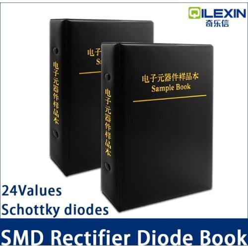 Rectifier Diode Sample Book SMD SMA Assortment Kit 24 Values Schottky diodes M1 M4 M7 SS12 SS14 SS16 SS24 SS34 SS36 SS110 SS210