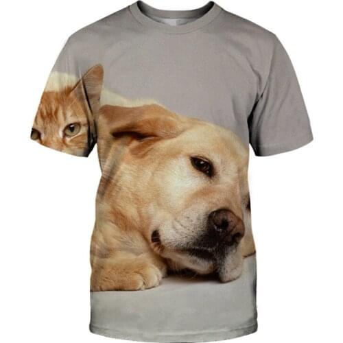 Funny Puppy Cute Dog 3D Printed Man Woman T-Shirt Unisex Fashion Casual Short Sleeve Street Wear Fun T-Shirt Streetwear Tops