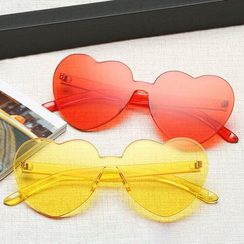 Love Heart Shaped Effects Glasses Очки Glasses Women Fashion Sunglasses Sun Glasses For Female Pink Green