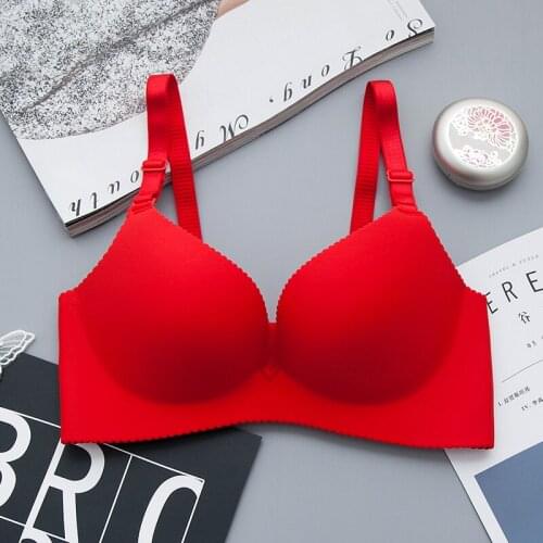 Deep U Cup sexy Bra For Women double size super Push Up bra t shirt Lingerie Seamless thicken cup big size Bra 32 34 36 38 A B C