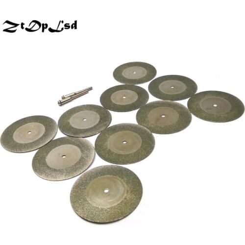 ZtDpLsd 10pcs 50mm Dremel Accessories Diamond Grinding Wheel Saw Mini Circular Saw Cutting Disc Dremel Rotary Tool Diamond Disc