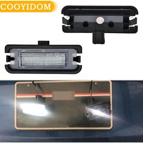 1Pair No Error LED License Number Plate Lamp Lights For Ford Mustang 2015 2016 2017 2018 2019 Replace part number FR3Z13550A