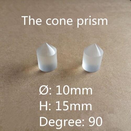 1 piece diameter 10mm height 15mm K9 cone Prism Lens For Physical Experiments