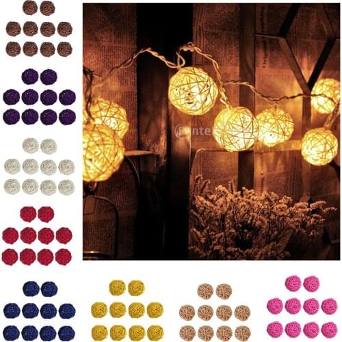 10pack Rattan Ball Wicker Ball DIY Vase and Bowl Filler Ornament for Party