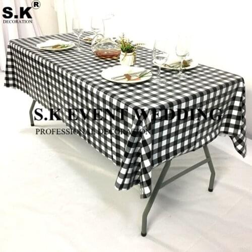 100% Polyester PV Waterproof Table Cloth Rectangle Tablecloth Wedding Event Banquet Dining Decoration