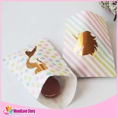 12PCS Gold Animal Paper Gift Bags Rainbow Color Candy Bags for Fish Party Baby Shower beautiful fish Birthday Party Supplies