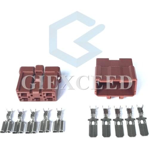 2 Sets 5 Pin 6098-0218 Female Male Automotive Connector Plug Wire Connector Socket For Chevrolet