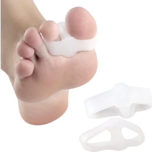 2pieces=1pair Double Ring Reinforcement Type Hallux Valgus Bunion Corrector Othosis Toe Separator Orthopedic Pedicure Tools