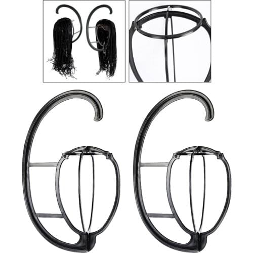 2Pcs Portable Wig Hanger Salon Barber Shop Hanging Cap Hats Hair Holder Dryer Display Stand Wig Accessory Wig Stand Rack