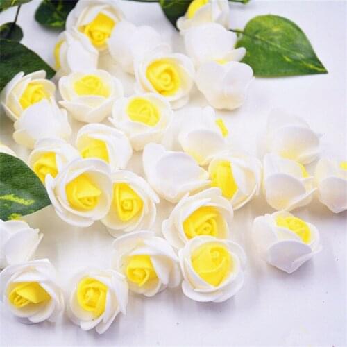 20pcs 3cm PE Rose Foam Fake Flower Roses Artificial Flowers Cheap Wedding Decoration Scrapbooking Gift Box Diy Wreath Multi-use
