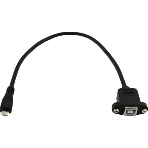 5x Printer Panel Mount USB 2.0 B Female Socket to Micro USB 5 Pin Male Connector Cable Cord 1FT/1.5FT