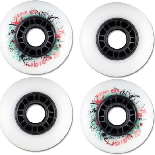 8pcs 88A Inline Skate Wheels With ILQ-11 Bearing 80mm Braking Slalom Free Skating Sliding Roller For SEBA Patines Tires JAPY