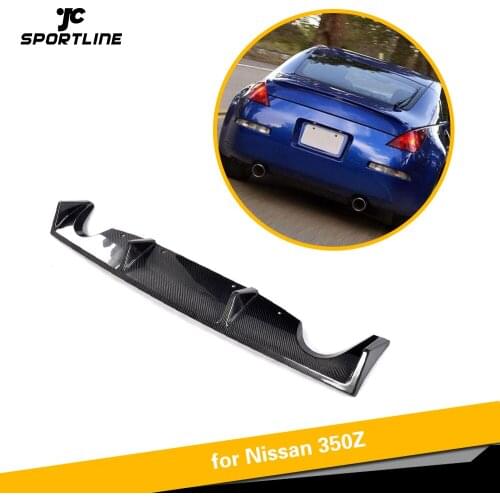 Carbon Fiber Car Rear Bumper Lip Diffuser for Nissan 350Z Coupe And Convertible 2 Door 2003 2004 2005 2006