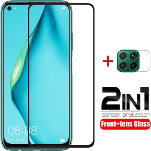 Case for huawei p40 lite e 5g p30 light cover tempered glass screen protector camera lens protective film on p 30 40 phone coque