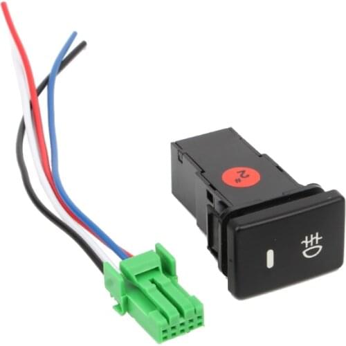 DC 12V Rear Fog light Push Switch 4 Wire Button For Toyota Camry Prius Corolla