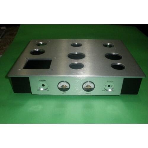 Electron tube aluminum enclosure tube amplifier chassis aluminum chassis 300B 2A3 beautiful type ammeter diy amplifier chassis