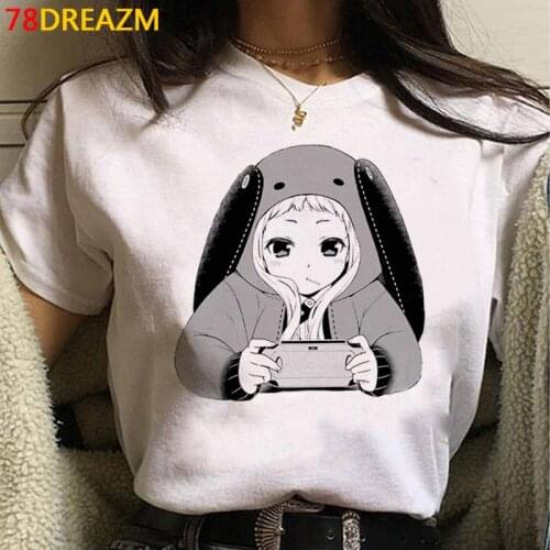 Kakegurui tshirt summer top female tumblr white t shirt harajuku kawaii couple plus size clothes harajuku white t shirt