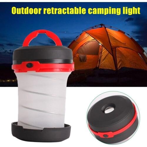 Camping Lamp LED Outdoor Telescopic Folding Tent Lamp Compression Camping Lamp Lighting Portable Lamp Kamp Malzemeleri