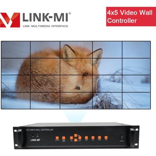 LINK-MI 20 Channels Video Wall Controller 4x5 4x4 4x3 3x3 HDMI VGA USB AV inputs 180 Degree Rotate for 20 Video Wall Displays