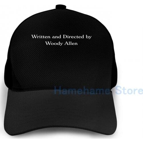 Fashion Written and Directed by Woody Allen Basketball Cap men women Graphic print black Unisex adult hat