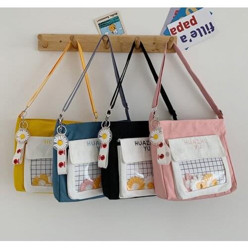 Fashion Casual Shoulder Bag Large Capacity Messenger Bag Canvas Bag Cute Female Bag Crossbody Bags for Women