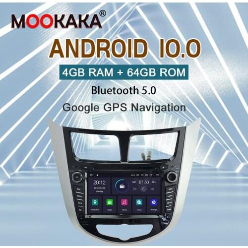 Multimedia Player Android 10 For Hyundai Solaris Accent Verna 2010-2016 GPS Navigation Radio Video Car Stereo 4G Audio BT
