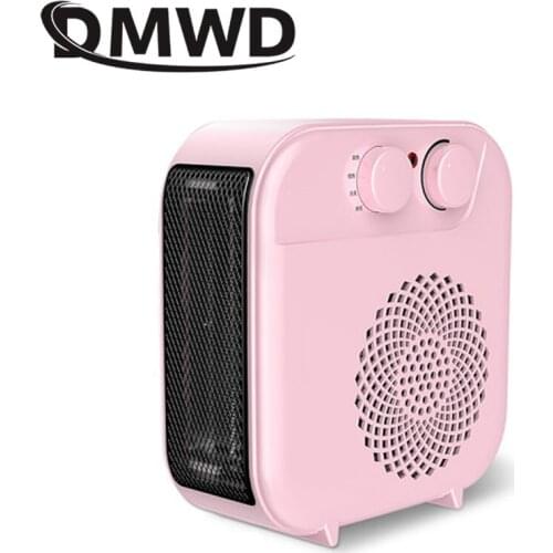 DMWD Desktop Electric Heater Winter Warmer Instant Heating Fan Machine Warm Stove Radiator Office Hot Air Blower Home Office