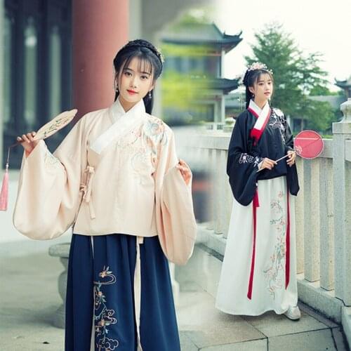 New Chinese Traditional National Hanfu Ming Dynasty Ancient Fairy Clothes Women Tang/Han Dynasty Classical Dance Costumes VO397