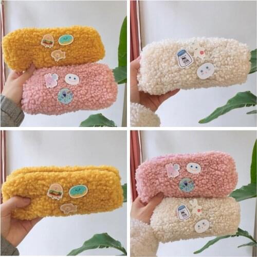 Pencil Case estuche estojo escolar kawaii Plush pen bag stationery kids cute Pen box astuccio kalemlik pennenzak school supplies