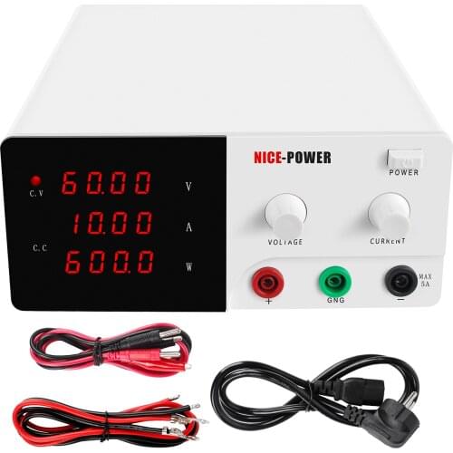 R-SPS6010 Mini Adjustable DC Power Supply 60V10A 4Digit Display Switch Regulator Laboratory Power Supply For Phone Laptop Repair